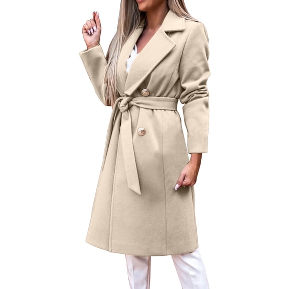 Vedolay Womens Coats 2023 Fall Fall Fashion Clothes Classy Open Front Coatigan Khaki,2XL