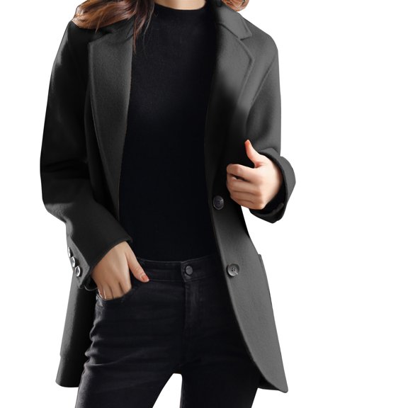 Vedolay Womens Coats Long Sleeve Cardigan Blouse Black,L