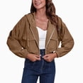 thumbnail image 1 of Vedolay Womens Coats Long Sleeve Open Blazer Jacket Cardigan Brown,S, 1 of 4