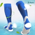 thumbnail image 1 of Vedolay Womens Compression Socks Low Cut Socks for Women Ankle Sock No Show Socks Bulk Soft Comfortable Non Slip Running Socks,Blue S-M, 1 of 3