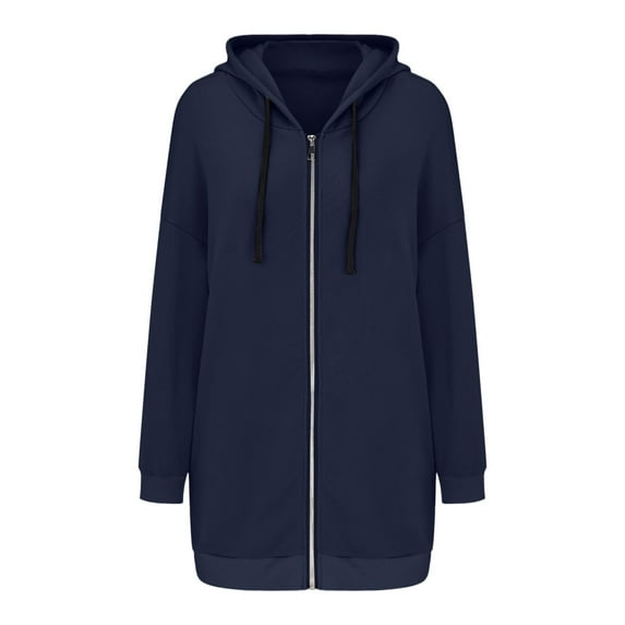 Vedolay Womens Crewneck Sweatshirt Oversized Sweatshirt for Women 2023 Crew Neck Solid Long Sleeve Cute Casual Pullover Hoodie,Blue XL