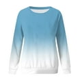 thumbnail image 1 of Vedolay Womens Crewneck Sweatshirt Women's 2023 Tops 2023 Fall Long Sleeve Loose Pullover Casua Solid Crewneck Sweatshirts,Sky Blue S, 1 of 3