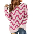 thumbnail image 1 of Vedolay Womens Cute Sweater Sweaters for Women Trendy Long Sleeve Loose Fit Tops 2023,Pink M, 1 of 4