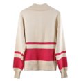 thumbnail image 1 of Vedolay Womens Cute Sweater Women's 2023 Trendy Fall Fashion Knit Ribbed Stripe Crop Pullover Sweater,B S, 1 of 5