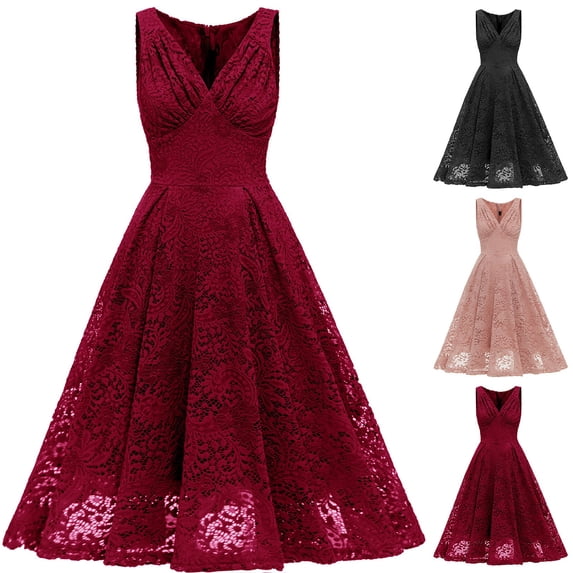 Vedolay Womens Dress Women’s Formal Summer T Shirt Dress Loose Short Sleeve Tunic Dress with Pocket for Women,Red XL