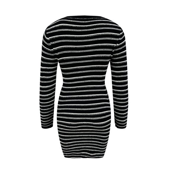 Vedolay Womens Fall Dresses Women's Pullover Sweater Dress Loose Oversized Long Sleeve Dress,Black L