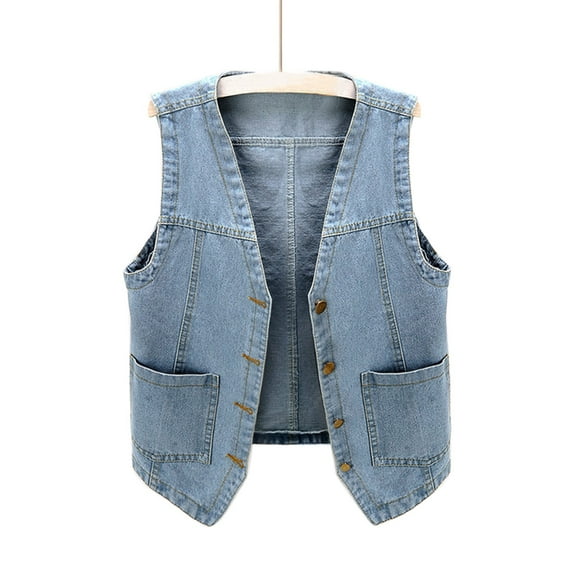 Vedolay Womens Fall Tops Women's Oversized Fringe Jean Jacket Long Sleeve Denim Jackets,Blue XXL