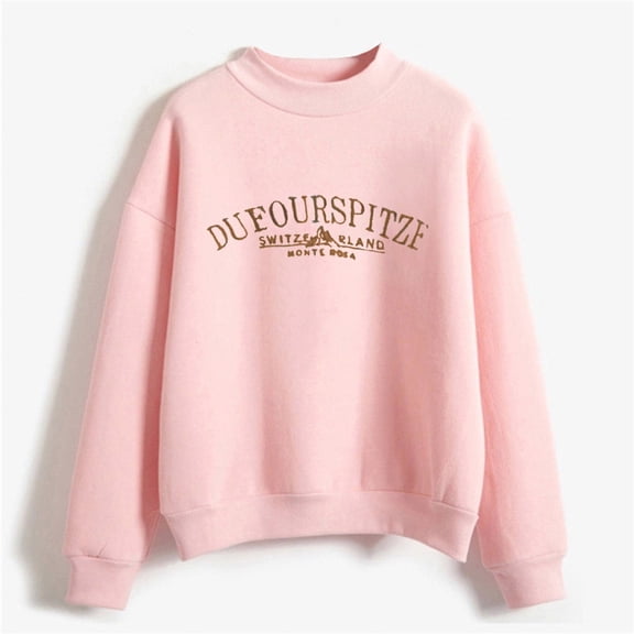 Vedolay Womens Fall Tops Womens Sweatshirts Long Sleeve Crew Neck Pullover Casual 2023 Fall Clothes,Pink S