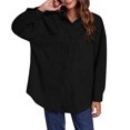 thumbnail image 1 of Vedolay Womens Fashion 2023 Fall Open Front Ribbed Cardigan Blazer Jackets with Pockets Black,L, 1 of 4