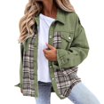 thumbnail image 1 of Vedolay Womens Fashion 2023 Lightweight Crochet Cardigans Button Down Blazer Jackets Shrugs Green,M, 1 of 5