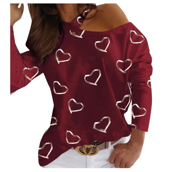 Vedolay Womens Fashion Ladies Tunic Blouse Sweatshirt Red,M