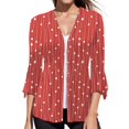 thumbnail image 1 of Vedolay Womens Fashion Loose Cardigan Coat Cover up Women Sweaters Coat Red,2XL, 1 of 4