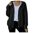 thumbnail image 1 of Vedolay Womens Fashion Open Front Basic Classic Casual Soft Knitted Shrug with Pocket Black,M, 1 of 5