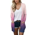 thumbnail image 1 of Vedolay Womens Fashion Winter Knitted Shawl Cardigan Sweaters Coats Hot Pink,L, 1 of 4