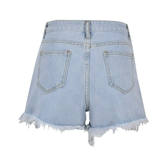 Vedolay Womens High Waisted Shorts Womens Casual Drawstring Shorts Summer Elastic Waist Shorts Pocketed Pants,Blue M