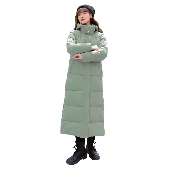 Vedolay Womens Hooded Parka Coat 2023 Button Plush Tops Hooded Loose Cardigan Winter Jacket Green,XL