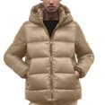 thumbnail image 1 of Vedolay Womens Hooded Parka Coat Solid Winter Coat Cardigans Fall Coat Long Outwear Khaki,L, 1 of 5