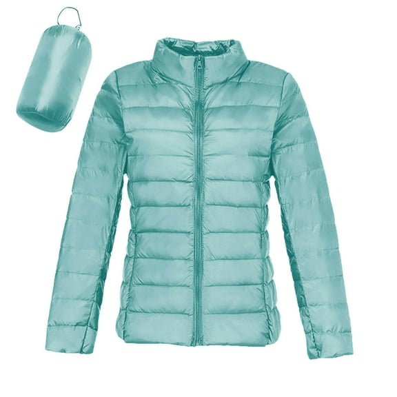 Vedolay Womens Hooded Parka Coat Warm Loose Plush Zip Hooded Jacket Coat Mint Green,2XL