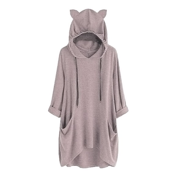 Vedolay Womens Hoodies Pullover Hoodies for Women 2023 Casual Striped Sweatshirt Oversized Long Sleeve Pullover Tops,Pink XL