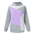 thumbnail image 1 of Vedolay Womens Hoodies Zip Up Women 2023 Half Zip Oversized Sweatshirts Long Sleeve Pullover Workout Warm Tops with Pockets,Purple XXL, 1 of 3