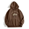 thumbnail image 1 of Vedolay Womens Hoodies Zip Up Women's 2023 Fall Fashion Long Sleeve Pullover Casual Oversized Sweatshirt,Brown M, 1 of 5