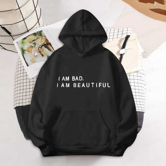 Vedolay Womens Hoodies Zip Up Womens Oversized Sweatshirts Long Sleeve Shirts Pullover Crewneck Sweatshirts,Black S