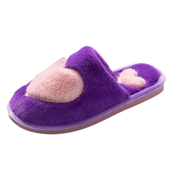 Vedolay Womens House Slippers Cozy Warm Winter Slip On House Shoes Winter Warm Shoes Purple,7