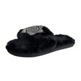 thumbnail image 1 of Vedolay Womens House Slippers Cute Plush Slippers House Non-Slip Indoor Warm Shoes Black,37, 1 of 5