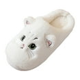 thumbnail image 1 of Vedolay Womens House Slippers Plush Warm Slip On Slipper Flats Comfortable Casual Winter Outdoor Shoes White,39, 1 of 5