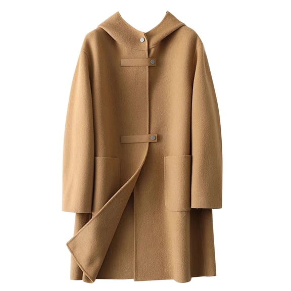 Vedolay Womens Jackets Cardigan Long Sleeve Open Front Loose Hem Blazer Jacket Khaki,2XL