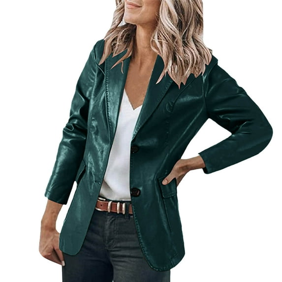 Vedolay Womens Jackets Fashion Oversize Jacket Button Outdoor Long Sleeve Fall Blouse Green,2XL