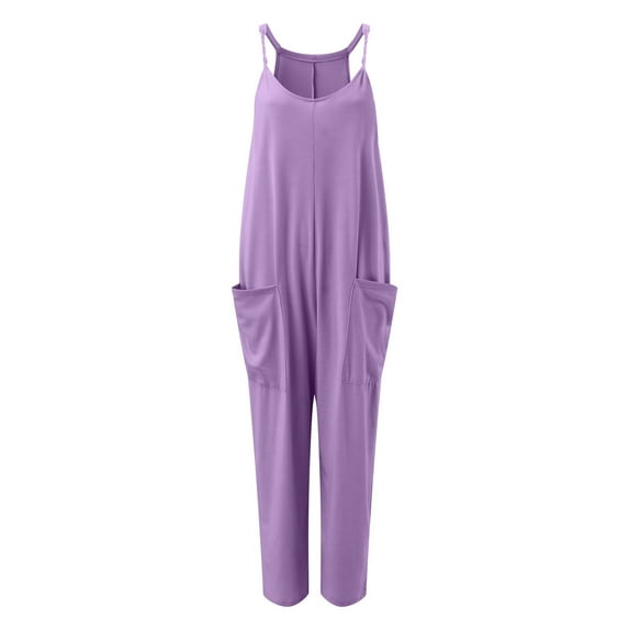 Vedolay Womens Jumpsuit Women's Workout Yoga Gym Seamless One Piece Racerback Tummy Control Jumpsuit Padded Sports Bra Romper,Purple XL