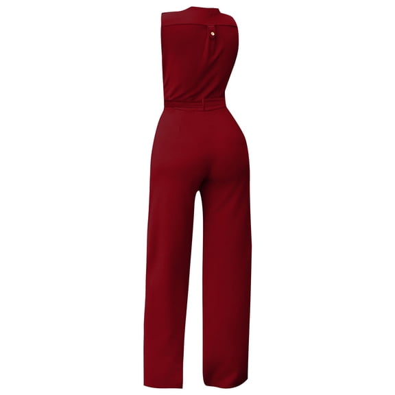 Vedolay Womens Jumpsuits Dressy Women's Collar Button Down Short Sleeve One Piece Romper Playsuit Bodysuit,A XL