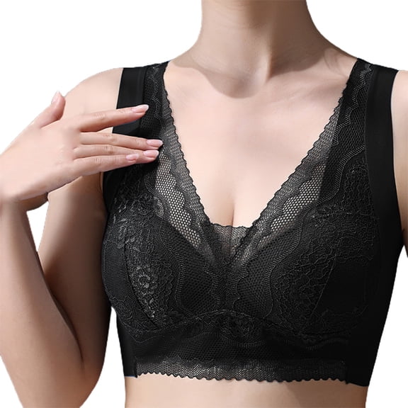 Vedolay Womens Lingerie High Impact Sports Bras for Women Padded Sports Bras for Women Workout Bras for Women Racerback Bras Yoga Bras,Black 3L