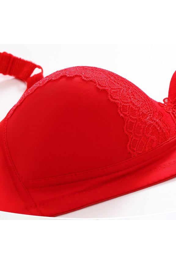 Womens Lingerie Women's Bra Matte & Shine Seamfree Bralette,Red C