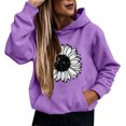 thumbnail image 1 of Vedolay Womens Long Sleeve Shirt Hoodies for Women Oversized Half Zip Sweatshirt Crewneck Long Sleeve Pullover Hoodie Clothes,Purple XXL, 1 of 3