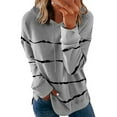 thumbnail image 1 of Vedolay Womens Long Sleeve T Shirts 2023 Boho Long Sleeve Casual Loose Tops Grey,L, 1 of 3