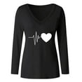 thumbnail image 1 of Vedolay Womens Long Sleeve Tops Blouses Plus Size Women Casual Long Sleeve Sweatshirt Top Black,XL, 1 of 5