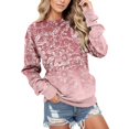 thumbnail image 1 of Vedolay Womens Long Sleeve Tops Women's 2023 Sweatshirts Long Sleeve Crew Neck Pullover Casual 2023 Fall Clothes,Hot Pink M, 1 of 4