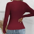 thumbnail image 1 of Vedolay Womens Long Sleeve Tops Women's Fall Sweater Knit V Neck Oversized Fashion Pullover Casual Long Sleeve Top,A XL, 1 of 4