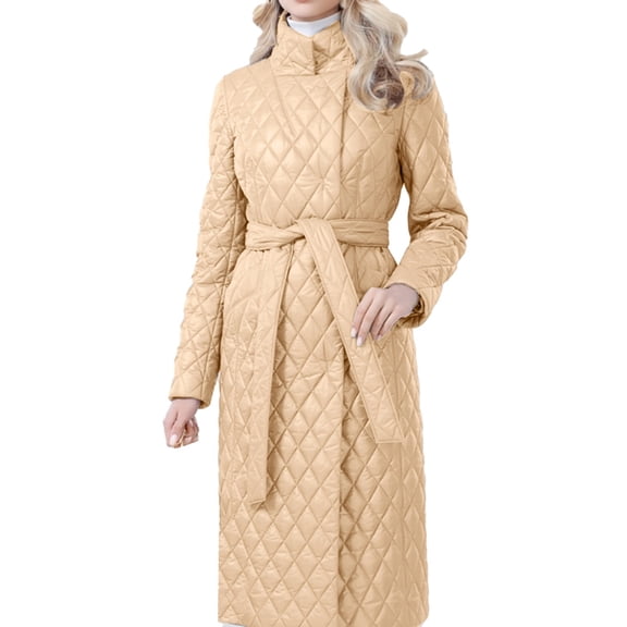 Vedolay Womens Parkas Casual Fall Coat Front Open Work Winter Jacket Khaki,M