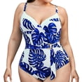thumbnail image 1 of Vedolay Womens Plus Size Swimsuit Women Tummy Control Swimsuits Curvy One Piece Bathing Suit Cute One Shoulder High Cut Ruched Swim Suit,A 2XL, 1 of 3