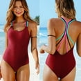 thumbnail image 1 of Vedolay Womens Plus Size Swimsuit Women's One Piece Bathing Suit Tummy Control Swimsuit, Red L, 1 of 4
