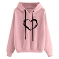 thumbnail image 1 of Vedolay Womens Plus Sweatshirts Fashion 2023 Lightweight Long Sleeve Sweatshirt Zip up Hoodie Y2k Pink,3XL, 1 of 4
