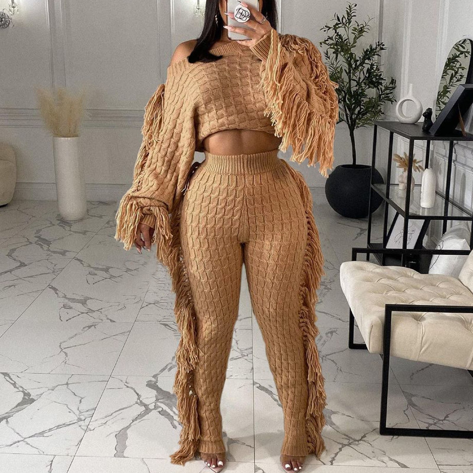 Vedolay Womens Sets Women S Top And Pants Set Casual Tracksuit Women Fashion Fall Outfits Khaki M: A Straightforward Review