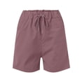 thumbnail image 1 of Vedolay Womens Shorts for Summer Women's Bowknot Shorts for 2023 Summer Casual High Waist Beach Shorts,Purple 4XL, 1 of 5