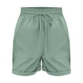 thumbnail image 1 of Vedolay Womens Shorts for Summer Womens Casual Drawstring Shorts Summer Elastic Waist Shorts Pocketed Pants,A XXL, 1 of 5
