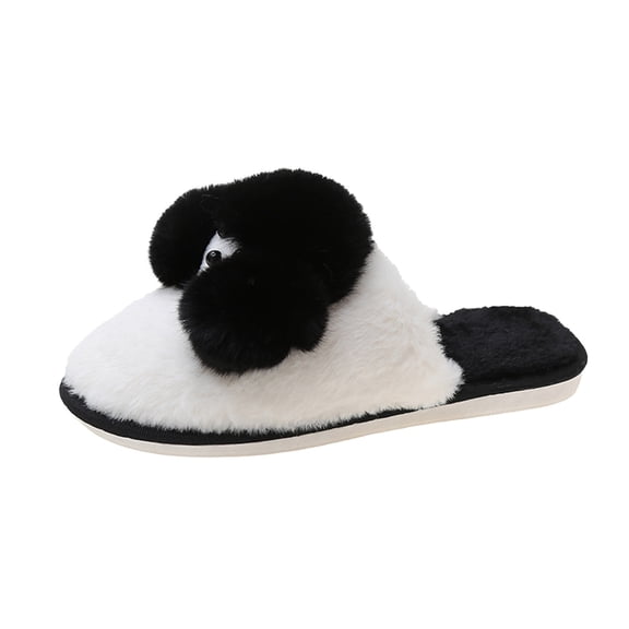 Vedolay Womens Slippers Comfort Slippers Plush Lining Slip-On House Shoes for Indoor Black,41