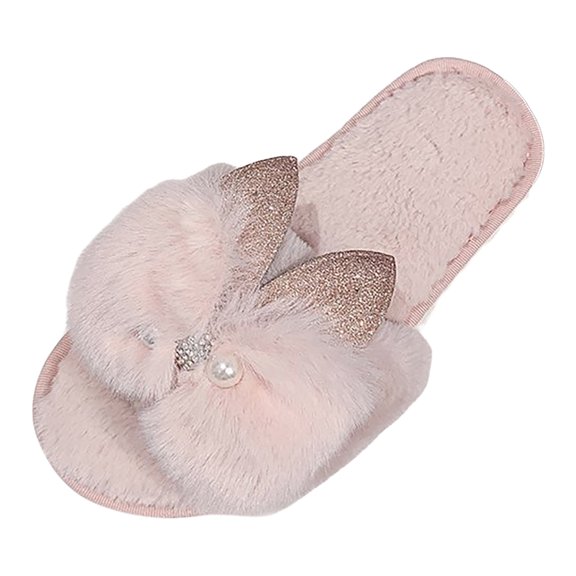 Vedolay Womens Slippers Cozy Comfort Women's With Knit Collar Slippers Red,39