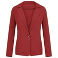 thumbnail image 1 of Vedolay Womens Suit Jackets Women's Casual Lapel Single Long Sleeve Office Work Suit Jacket,Red S, 1 of 4